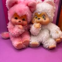 Vintage anni 80 set 2 kiki gattino monchichi misse