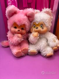 Vintage anni 80 set 2 kiki gattino monchichi misse