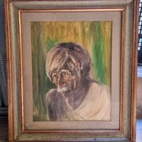 Quadro dipinto a mano :uomo" anziano "