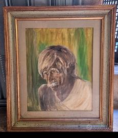 Quadro dipinto a mano :uomo" anziano "