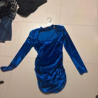 vestito XS donna blu elettrico