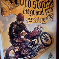 manifesto poster vintage moto raduno originale