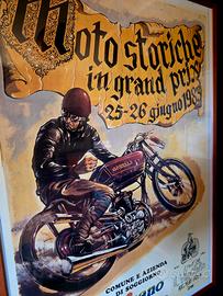 manifesto poster vintage moto raduno originale
