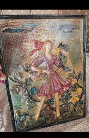 Placca Ceramica Bottega Gatti Faenza "Autunno" 