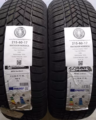 2 GOMME 215 60 17 MATADOR A73401