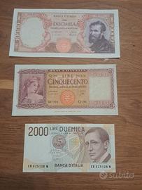 LOTTO BANCONOTE LIRA - Michelangelo, ornata