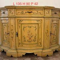Credenza Veneziana  700 Laccata e dipinta a mano