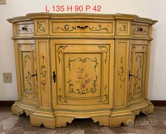 Credenza Veneziana  700 Laccata e dipinta a mano