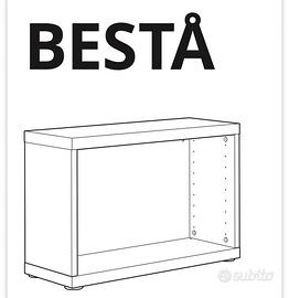 4 componibili Besta ikea - bianco