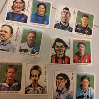 Figurine calciatori Panini con caricature a. 2000