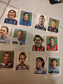Figurine calciatori Panini con caricature a. 2000