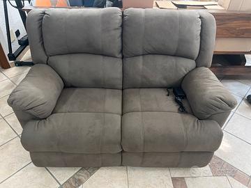 Divano 2 posti Recliner Elettrico in Nabuk