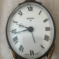 Sveglia da tavolo Swiza 8 d’epoca, in ottone.