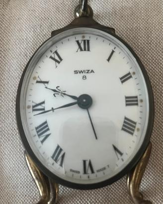 Sveglia da tavolo Swiza 8 d’epoca, in ottone.