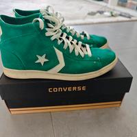 Converse pelle invernali verdi numero 44