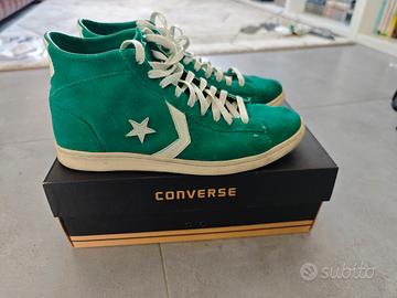 Converse pelle invernali verdi numero 44