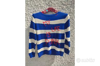 Maglia a righe Punk in acrilico