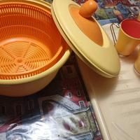 Kit cucina accessori tutti abbinati giallo-arancio