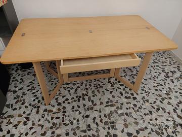 Scrivania pieghevole legno chiaro