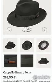Cappello Stetson Bogart Nero MAI INDOSSATO T58-59