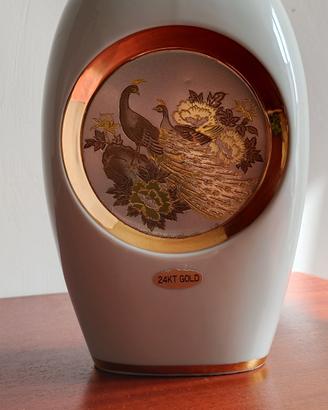 Vaso Vintage Giapponese  in Porcellana e oro 24k
