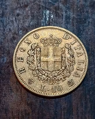 Moneta Oro 10 Lire 1863 Vittorio Emanuele II Regno