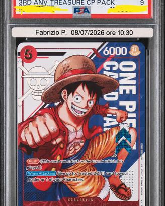 One Piece 3° Anniversary! Monkey D. Luffy - PSA 9