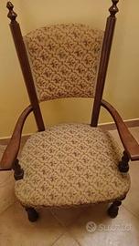 Due Poltrone Antiche Capotavola in Legno - VINTAGE