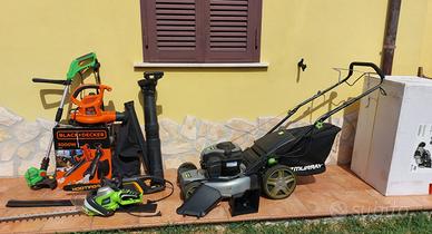 Tagliaerba e set completo giardino
