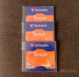 3 DVD-R confezione singola sigillati