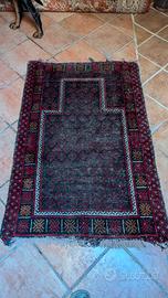 tappeto tunisino anni 80, cotone fatto a mano 