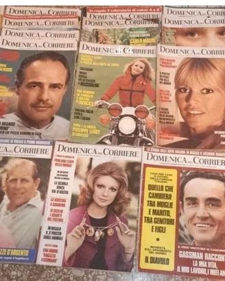 21 riviste domenica del corriere anni 70 copertine