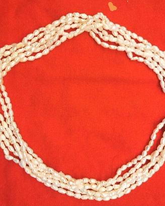 Collana torchon in perle di fiume