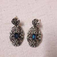 Orecchini vintage in argento con pietre