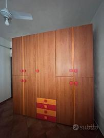 armadio comodino e letto singolo 