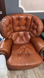 Poltrone in vera pelle stile Vintage 