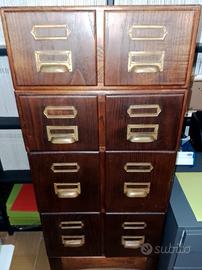 scadenziario mobile legno porta documenti antico 