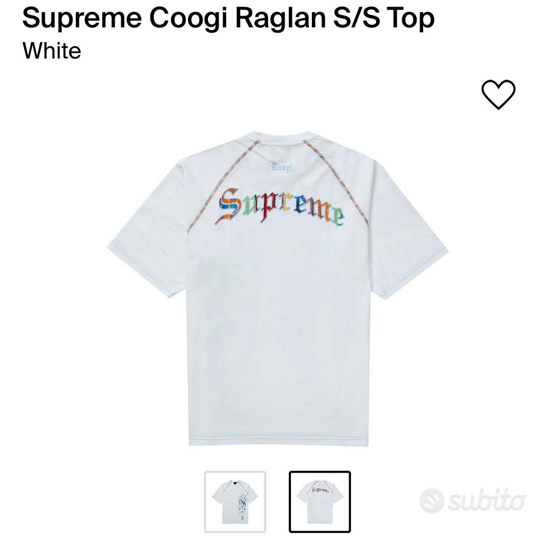 supreme coogi raglan s/s top white - Abbigliamento e Accessori In