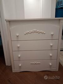 Fasciatoio neonati con cassettiera