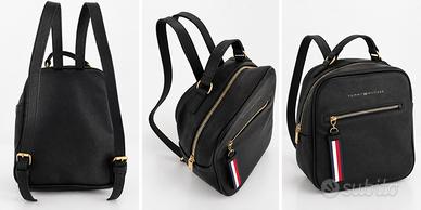Zaino Tommy Hilfiger nero con dettagli oro