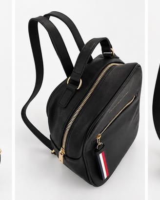 Zaino Tommy Hilfiger nero con dettagli oro