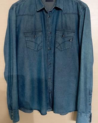 CAMICIA JEANS UOMO GAS BLUE