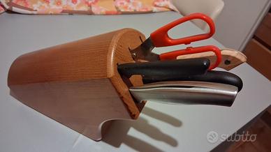 Ceppo legno portacoltelli cucina nuovo 