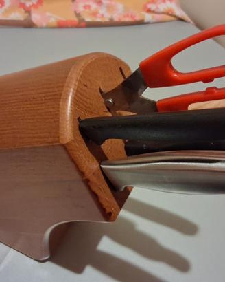 Ceppo legno portacoltelli cucina nuovo 