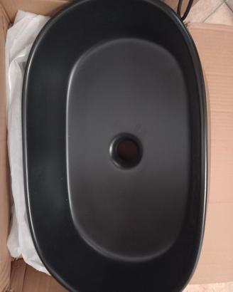 lavandino nuovo ovale nero in ceramica