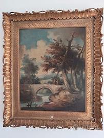 quadro inizio 900 (Calzolari) con cornice barocca