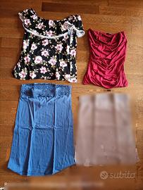 2 top e 1 maglietta maniche corte Tezenis donna S