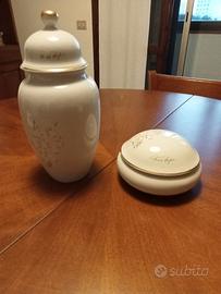 vaso e portagioie in porcellana fine