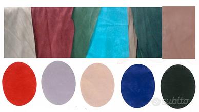 TOPPE IN VERA PELLE SCAMOSCIATA DA CUCIRE