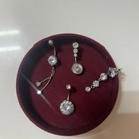 Set 4 piercing per Ombelico - acciaio inossidabile